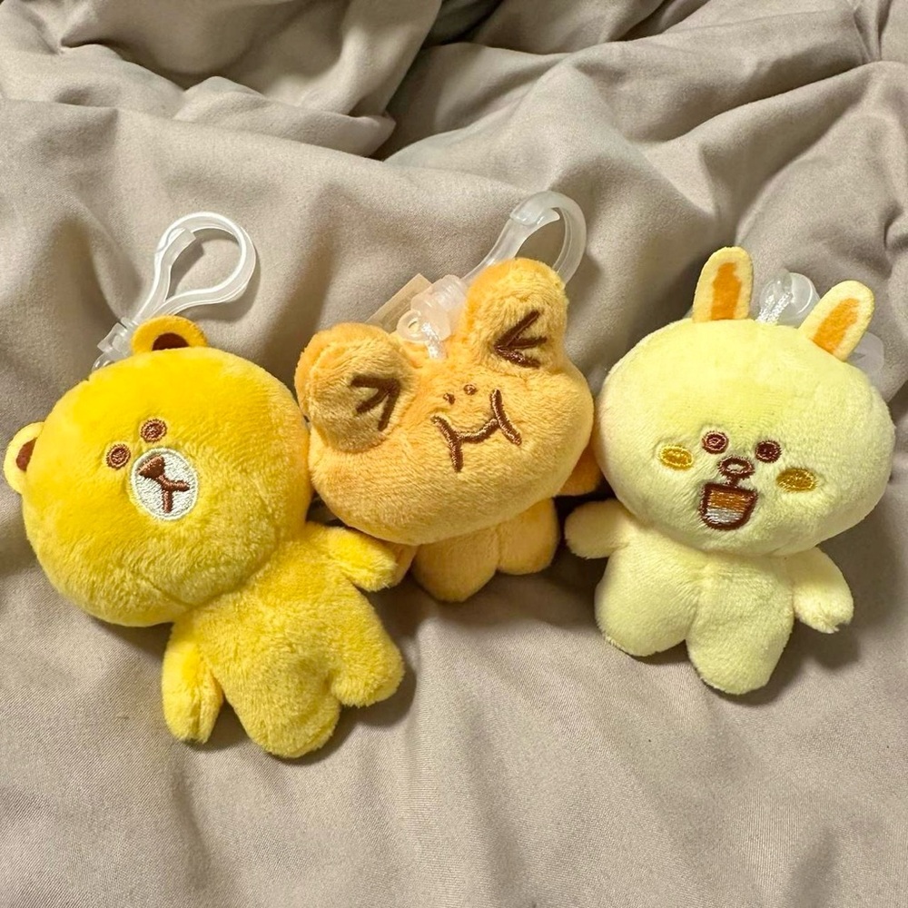Line friends plushie keychain